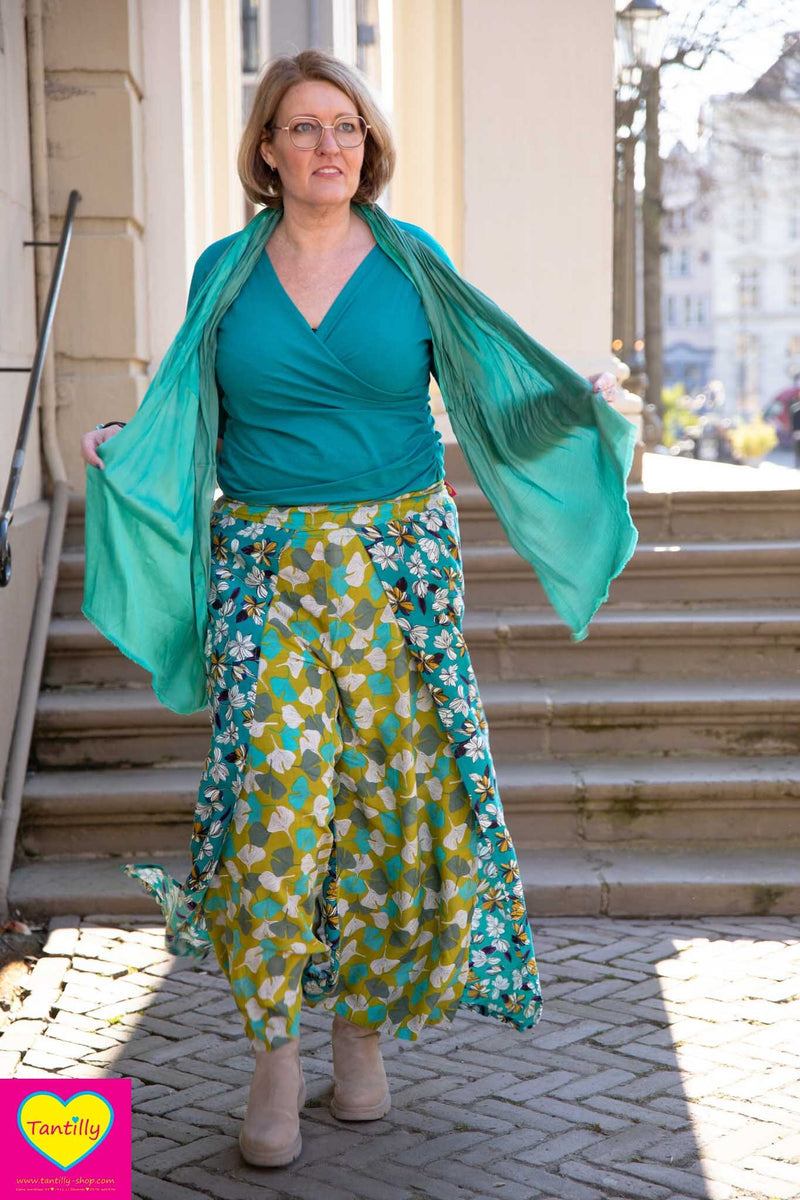 Boho Malana broek - boho broek gemaakt door Tantilly - galaxy flowers main image 0
