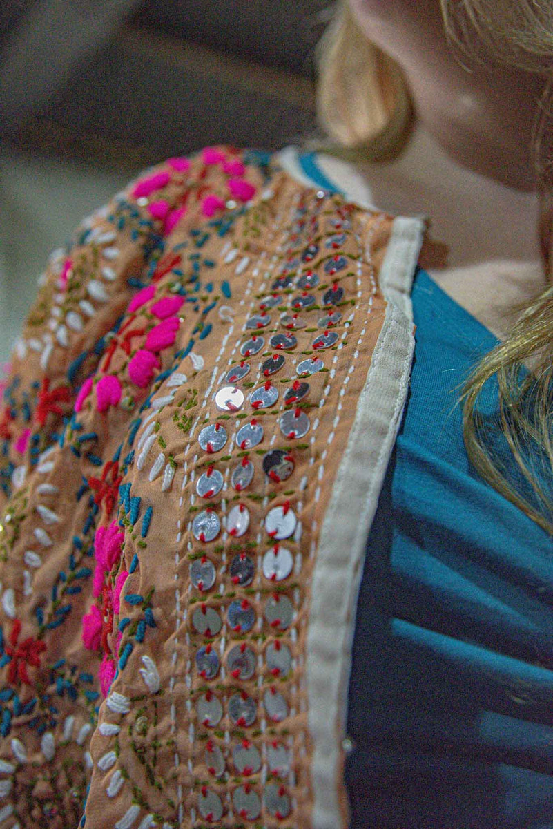 Boho geborduurde jasjes- gevoerd jasje met katoen- nola- XL-3XL main image 1
