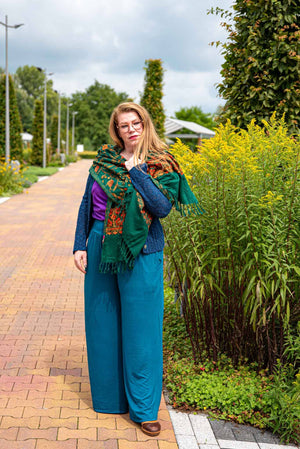 Shanila embroidery handmade scarf -Delia Scarves Tantilly 