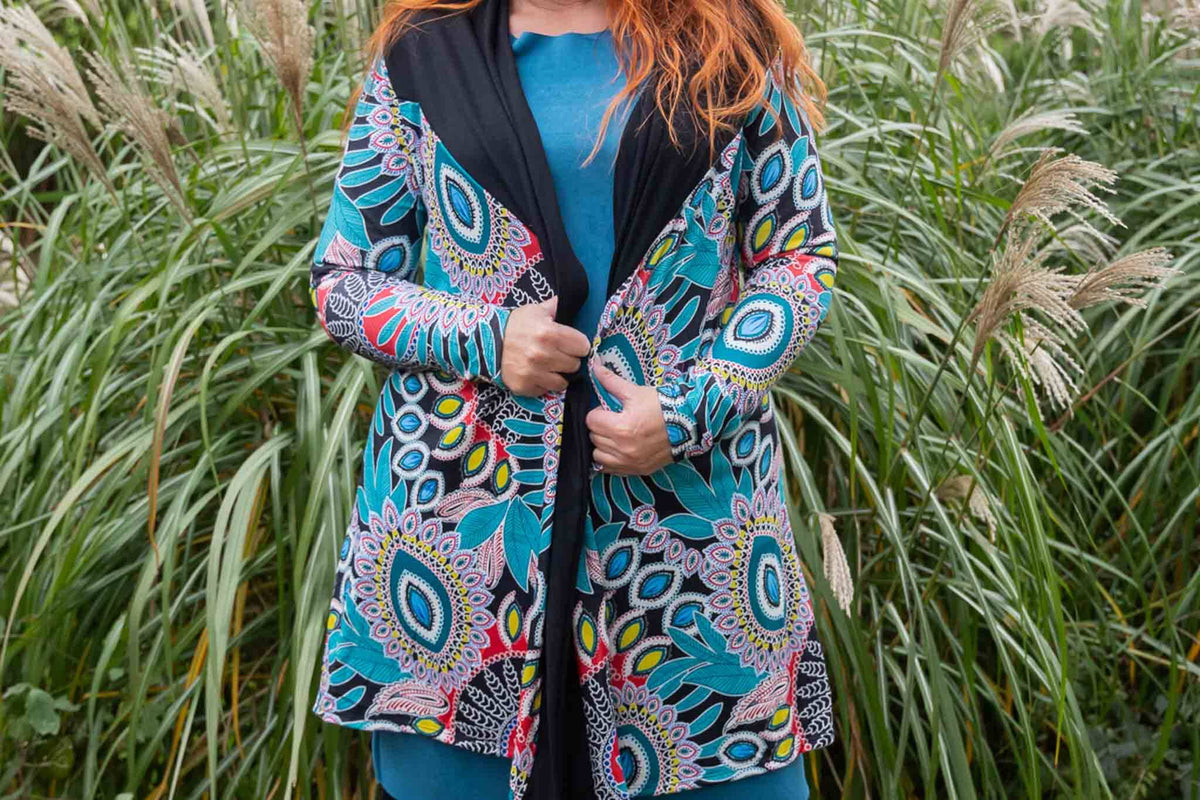Paloma cardigan - warm viscose -happy mandala
