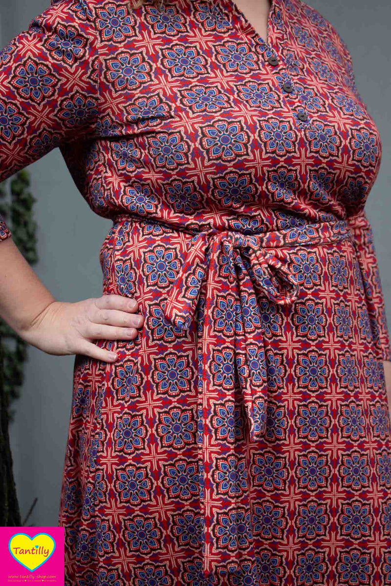 Lory jurk midi- gemaakt door Tantilly- blue galaxy