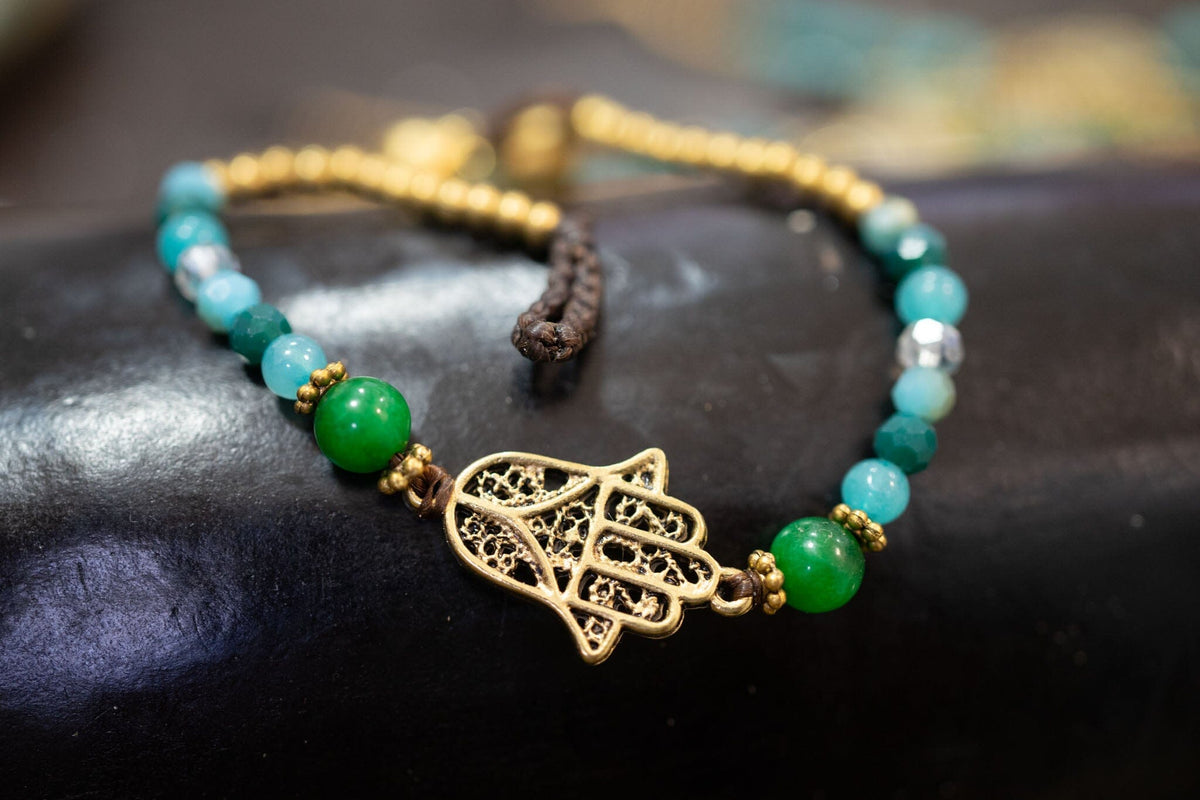 Handmade macrame bracelets hand of protection Tantilly