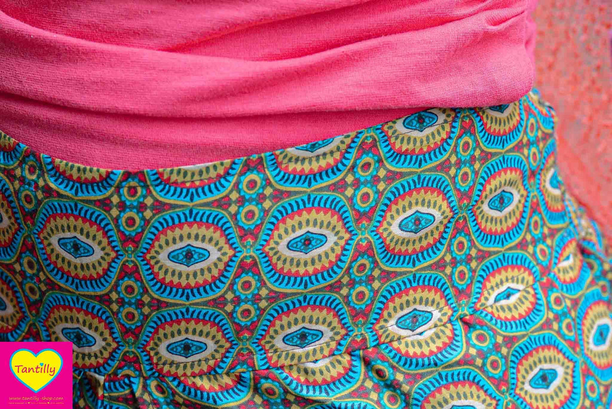 Boho Malana broek - boho broek gemaakt door Tantilly- blue lagoon main image 1