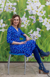 Zoe dress- travelstof/viscose mix- blue libelle Made by tantilly tantilly 