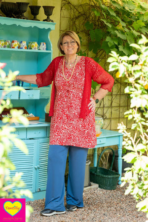 Mary jurkje van rayon – Zwierig, Luchtig & Beperkt Beschikbaar 🌸 Scotch red