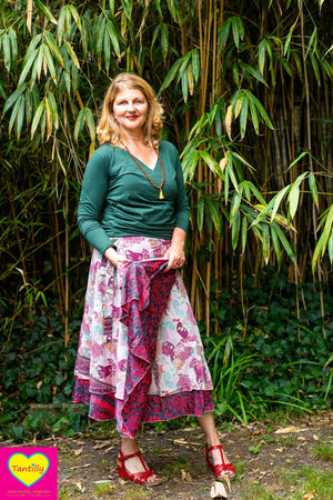 Zijden rok- uniek en dubbelzijdig! - amora