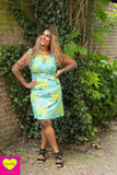 Ocean jurk 100% katoen - hummingbird high summer clothes Tantilly 