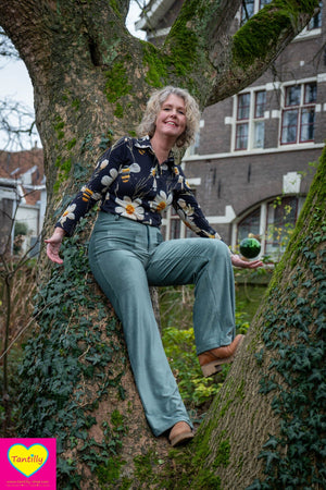 Kora lilou shirt - lange mouwen - katoen- margriet