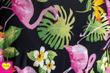Sominga overslag jurkje rayon - flamingo liefde Wrap dress Tantilly 