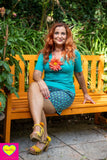 Charlotte bermuda- retro blue pants Tantilly 
