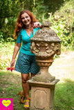 Charlotte bermuda- retro blue pants Tantilly 