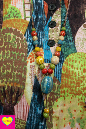 Keramiek ketting handgemaakt- uniek- jokato