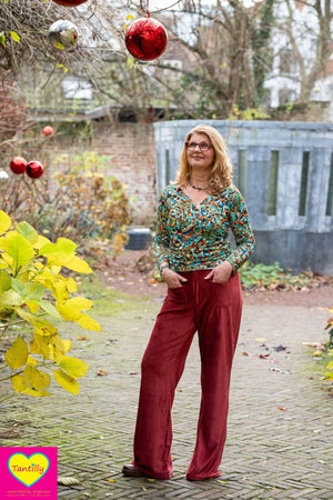 Corduroy velvet broek- velvet touch - casual & chique - stretch- kies je kleur!