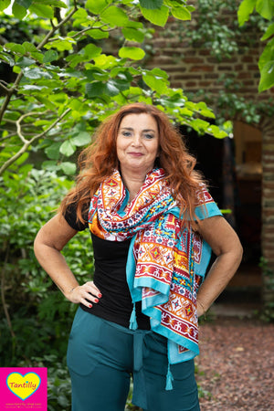 Tantilly's kleurrijke sjaal - bohemian