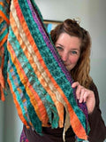 Tantilly's zijde stroken sjaal - multicolour Scarves Tantilly 