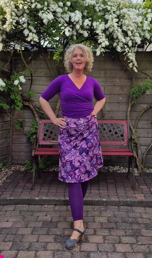 Lalelei skirt- paarse vlinders - gemaakt in Holland