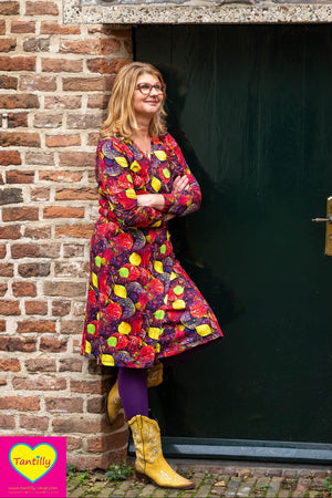 Zoe raya jurk -lange mouwen  - viscose- kiara