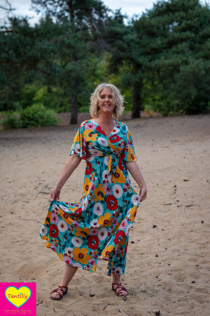 Summerly overslag jurkje rayon - hortus