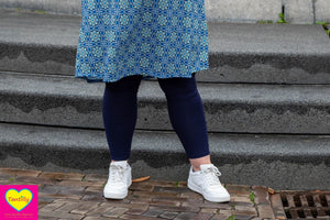 Leggings dark blue - viscose stretch - handmade by Tantilly