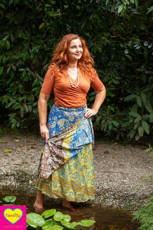 Zijden rok- uniek en dubbelzijdig! -Mozambique