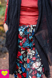 Set -Buy the look- velvet Twisted top, Belize broek en effen zwarte sjaal