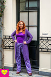 Belize broek - Tantilly's Ultieme broek- casual& chique- libelle paars pants Tantilly 