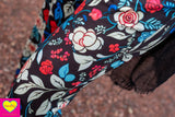 Set -Buy the look- velvet Twisted top, Belize broek en effen zwarte sjaal
