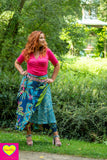 Zijden rok- uniek en dubbelzijdig! -happiness skirt Tantilly 