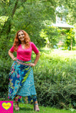 Zijden rok- uniek en dubbelzijdig! -happiness skirt Tantilly 
