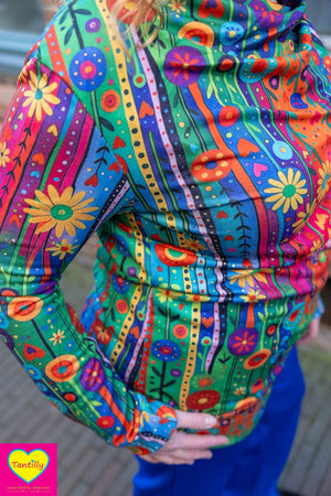 Priscilla Sweater - lola retro bloemen- warme viscose