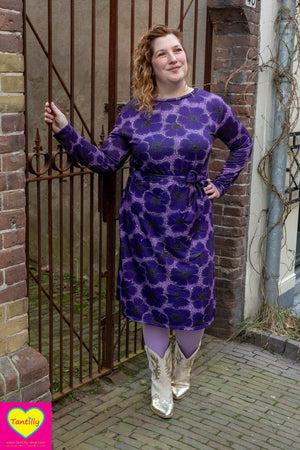 Chantal dress - new new new- paarse bloemen