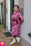 Peggy jurk - vrolijke jurk met zakken - retro roza winter dresses tantilly 