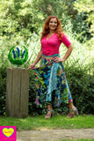 Zijden rok- uniek en dubbelzijdig! -happiness skirt Tantilly 