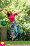 Zijden rok- uniek en dubbelzijdig! -happiness skirt Tantilly 