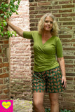 Charlotte bermuda- retro ginkgo - happy print pants Tantilly 