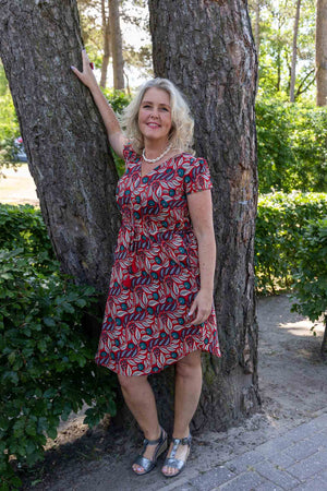 Mary dress rayon - red summer Every day dress Tantilly 