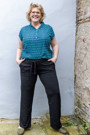 Marissa blouse katoen- gemaakt door Tantilly- geometric