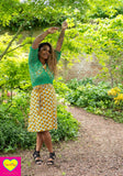 Lot jurkje - viscose- retro geel galaxy high summer clothes Tantilly 