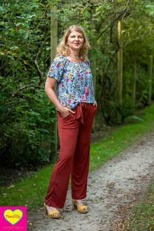 Mira top- rayon- heerlijk luchtig!- blauwe oase