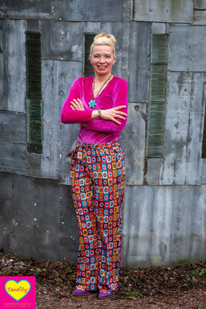 Belize broek - Tantilly's Ultieme broek- casual& chique - granny patchwork print