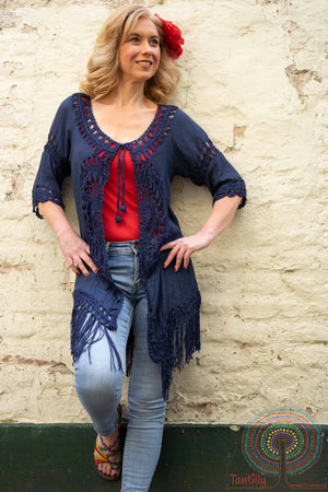 Ibiza Tunic cardigan - dark blue (Classic version) shirt Tantilly 