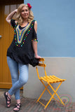 Ibiza Tunic - Crochet edition - Black shirt Tantilly 