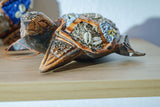 Handmade wooden turtle Tantilly Sea green 