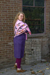 Velvet Sporty Dress - purple three quarter sleeves Tantilly 