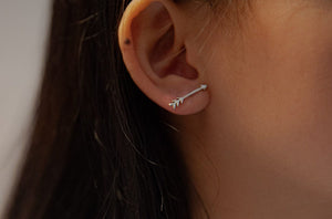 Stud earrings - 925 sterling silver earrings- arrow jewelry Tantilly 