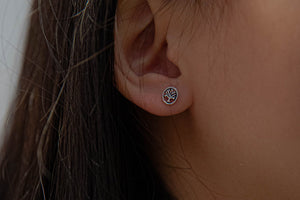 Stud earrings - 925 sterling silver earrings- tree of love jewelry Tantilly 