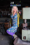 Zoe dress - blue paisley- winter version- thick viscose Made by tantilly tantilly 