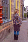 Silk jacket- double layer- warm fleece made by Tantilly - blue vision Coats & Jackets Tantilly 