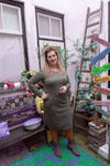 Sporty Dress - army green- all year dress long sleeves Tantilly 