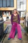 Alma cotton blouse - made by Tantilly- retro peacock purple shirt Tantilly 